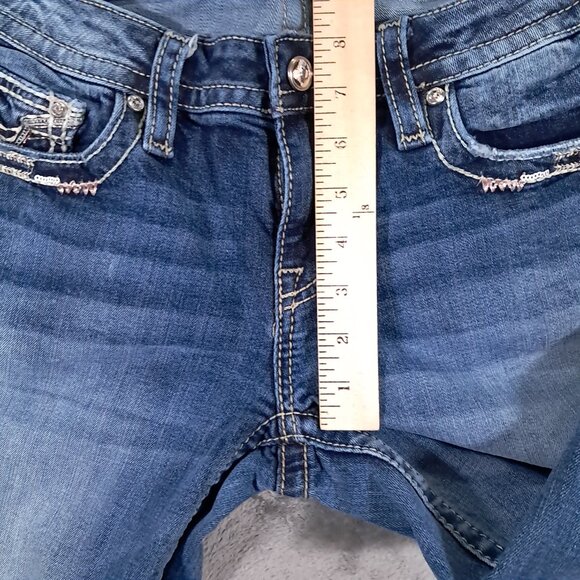 VIGOSS Dublin Boot Cut Jean Women 32x32, Tag 7/8x33 Heritage Fit Embellished - Picture 13 of 16